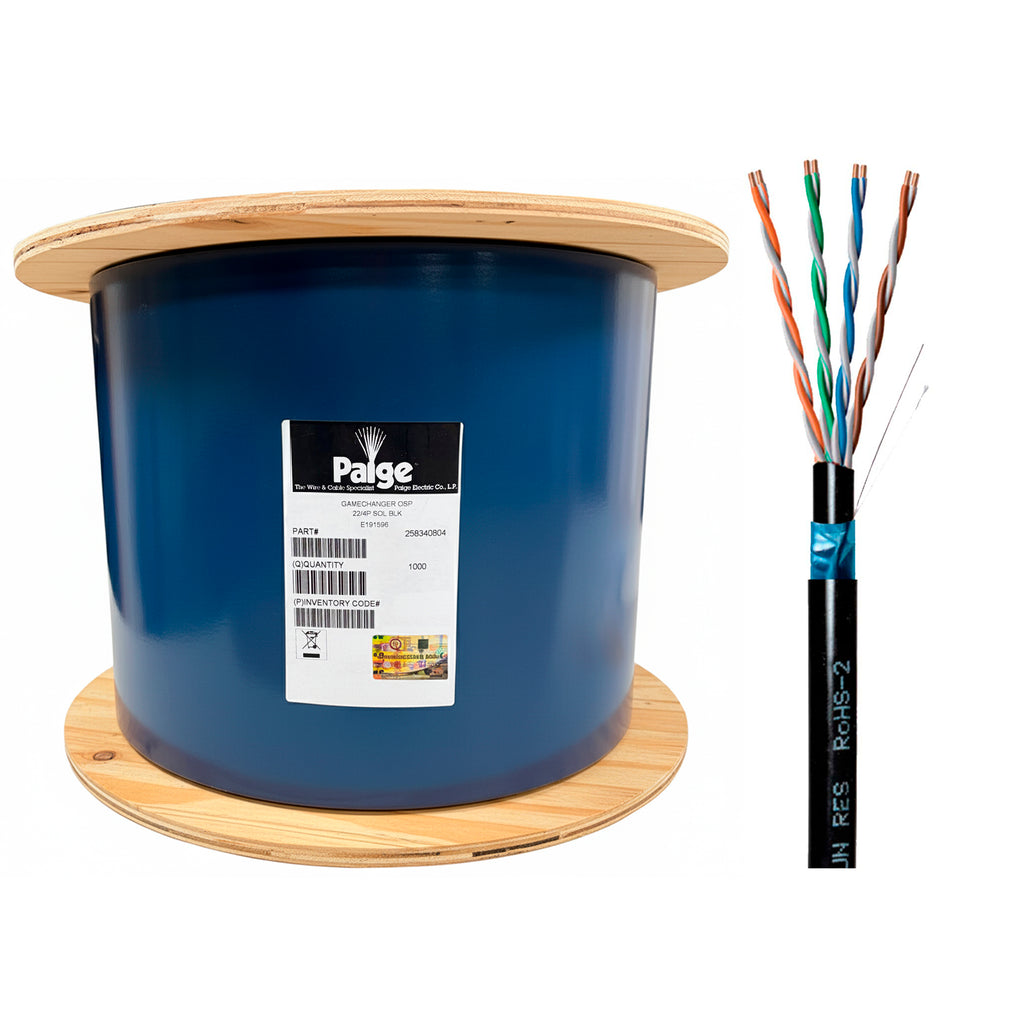 Paige Electric GameChanger Shielded OSP Cable 1000ft Spool – FireFold