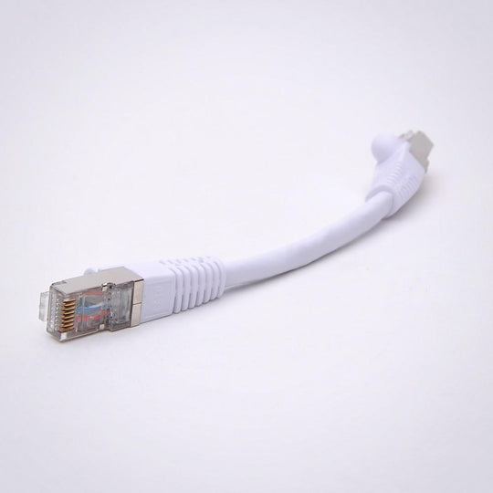 Cat6 Shielded Ethernet Patch Cable, Snagless Boot - White