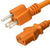 5-15P to C13 Power Cord –15A, 125V, 14/3 SJT - Orange