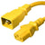 C20 to C13 Power Cord – 15A, 250V, 14/3 SJT - Yellow