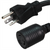 6-20P to L6-20R Power Cord - 1 Foot, 20A, 250V, 12/3 SJT, Black