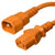 C14 to C13 Power Cord – 10A, 250V, 18/3 SJT - Orange