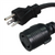 6-20P to L6-30R Power Cord - 1 Foot, 20A, 250V, 14/3 SJT, Black