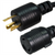 L5-20P to L5-30R Power Cord – 1 Foot, 20A, 125V, 12/3 SJT, Black