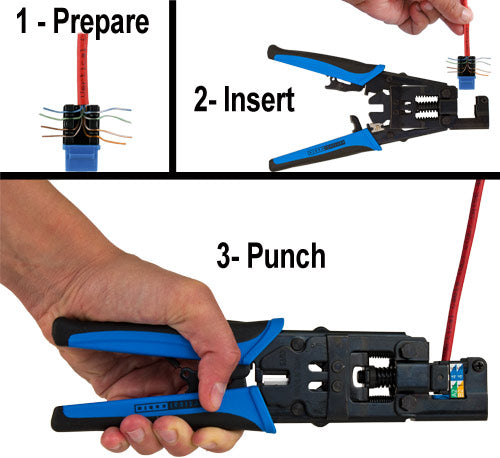 Vertical Cable I-Punch Tool for the V-Max Keystone Jack Series