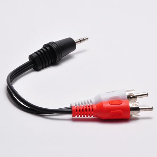 3.5mm Stereo Male to (2) RCA Male Adapter - (6in-12ft)