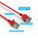 Cat6A Slim Ethernet Patch Cable, Snagless Boot - Red