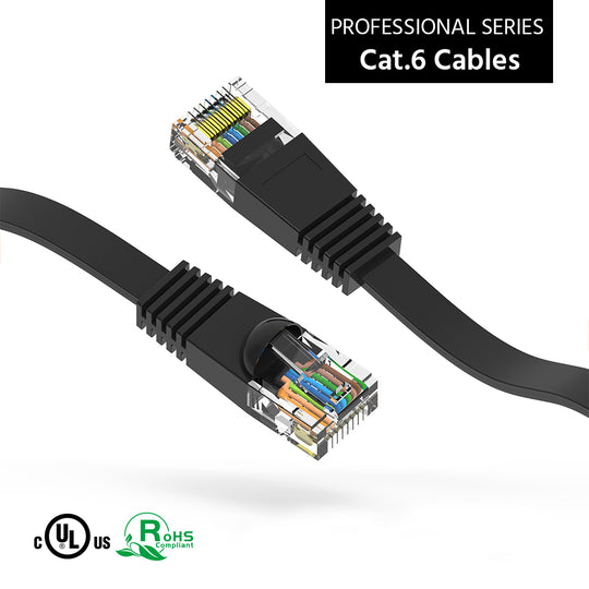 Flat Cat6 Patch Cable (0.5-45ft)