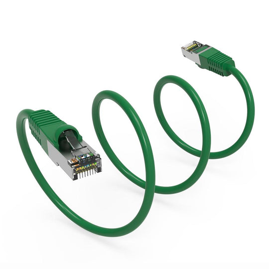 Cat6 Shielded Ethernet Patch Cable, Snagless Boot - Green