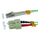 LC-SC Multimode OM3 Duplex 50/125 Aqua Fiber Patch Cable, UL, ROHS