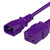 World Cord C14 to C19 15A 250V 14AWG SJT Power Cord - Purple