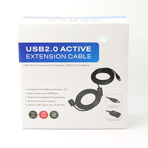 30ft USB Cable Extension for Printer - USB A Male to USB B Male with Repeater
