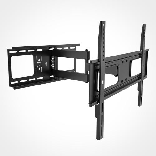 Rhino Brackets Articulating Curved and Flat Panel TV Wall Mount w/ In-Wall Wire Hider Kit for 37-70 Inch Screens