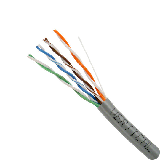 Vertical Cable 1000ft Solid Cat5E Cable - 24AWG 350MHz CMR Bare Copper Bulk Ethernet