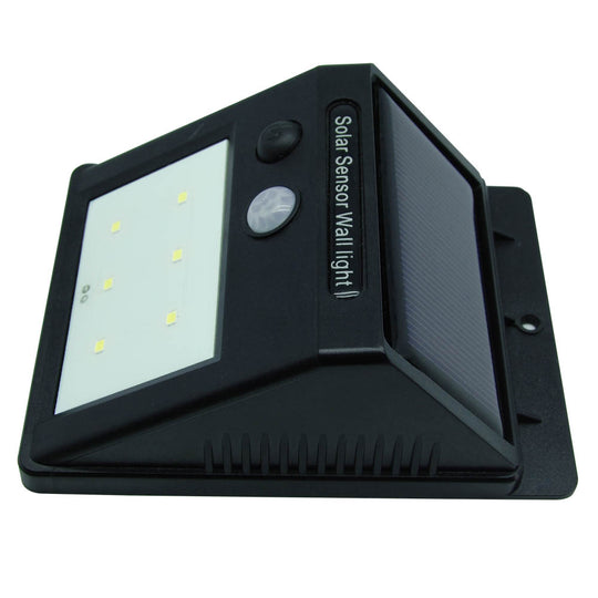 6LED Wallmount Solar Sensor LED Light 1W 120LM, 3pc Set