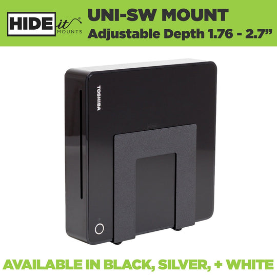 HIDEit Uni-SW | Adjustable Small + Wide Electronic + Cable Box Mount