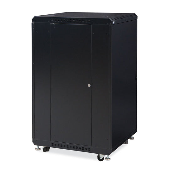 Kendall Howard LINIER Server Cabinet - Solid/Solid Doors - 24" Depth - (22U-42U)