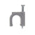 Morris 35012 Plastic Cable Clips Round for 4 Conductor Telephone Wire Gray 100 Pack