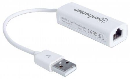 Manhattan USB 2.0 Fast Ethernet Adapter, 506731