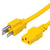 World Cord Nema 5-15P to C13 15A 125V 14/3 SJT Power Cord - Yellow
