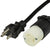 World Cord NEMA 5-20P to L5-15R (Twist-Lock) 15A 125V 14/3 SJT ASSEMBLED Power Cord - Black