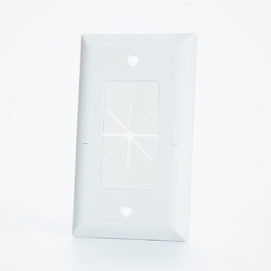 DataComm Split Wall Plate with Flexible Opening