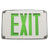 Morris Compact Cold Weather & Wet Location LED Exit Sign Battery Backup Green LED White Housing