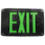 Morris Compact Cold Weather & Wet Location LED Exit Sign Battery Backup Green LED Black Housing