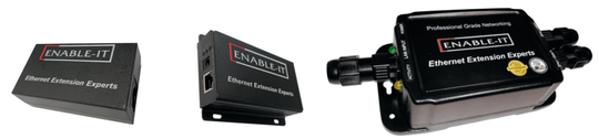 Enable-IT 2-Port Outdoor Gigabit Ethernet Extender Kit over 1-pair wiring