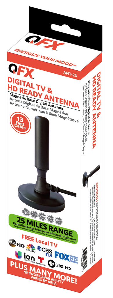 QFX ANT-23 Indoor HDTV Antenna with Magnetic Base – FireFold