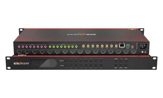 BZBGEAR 8X8 4K UHD Seamless HDMI Matrix Switcher/Video Wall Processor/MultiViewer with Scaler/IR/Audio/IP and RS-232