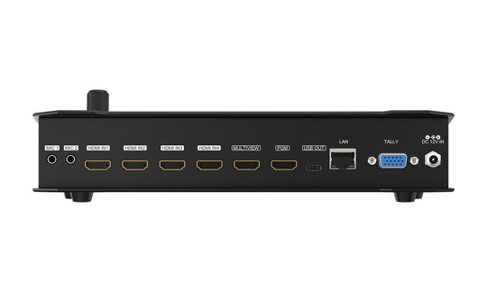 BZBGEAR 4-Channel/Input HDMI Live Streaming Video/Audio Production Switcher and Mixer with Intergrated Capture Card