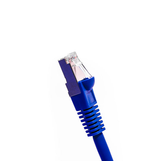 Cat5E Shielded Ethernet Patch Cable, Snagless Boot - Blue
