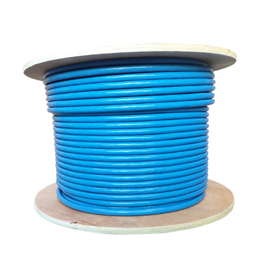 Cat8 Solid S/FTP Bulk Wire 23AWG 40Gbps Blue