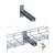 Quest Cable Tray T Wall Holder with Clamp Set, Zinc