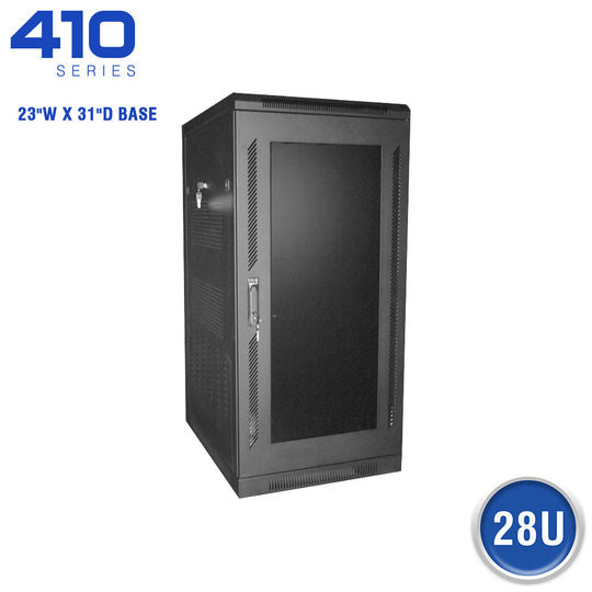 Quest Floor Enclosure w/ Smoked Acrylic Door, 23"W x 31"D - 28U