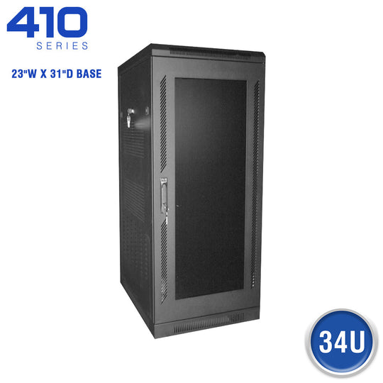 Quest Floor Enclosure w/ Smoked Acrylic Door, 23"W x 31"D - 34U