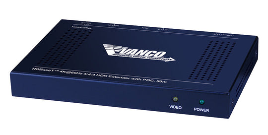 Vanco HDBT4K50 EXTENDER HDMI HDBASET HDCP2.2 4K/60Hz HDR 50M OVER 1-UTP w/POC w/IR