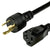 World Cord NEMA L5-20P to 5-15/20R (T-SLOT) 20A 125V 12/3 SJT Adapter Power Cord - Black