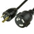 World Cord NEMA L5-20P to L5-30R 20A 125V 12/3 SJT Adapter Power Cord - Black