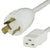 World Cord L6-20P to C19 15A 250V 14/3 SJT Power Cord - White