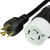 World Cord NEMA L6-20P to L14-30R 12/3 SJT Assembled Adapter Power Cord - Black