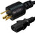 Unirise Locking NEMA Power Cord, L6/20P - C13, 15amp, 14awg, SJT Jacket, 250V, Black