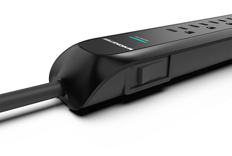 Monster Power Strip Surge Protector 6 AC 6 ft FireFold