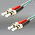 DINSpace ST/ST Multimode 50 Micron (OM3) Duplex Fiber Patch Cable, 10 Gig Aqua