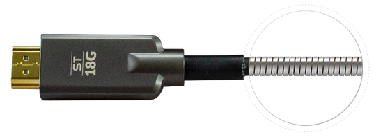 Techlogix Networx MOFO™ Media Over Fiber Optic Cable - 18G HDMI - Tactical Micro-Armored