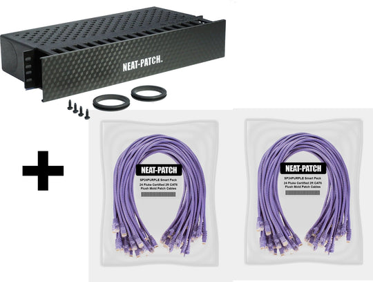 Neat-Patch NP2 Cable Management Bay With 48 Patch Cables