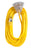 Extension Cord 50ft SJTW Yellow 12/3 Lighted End Triple Tap