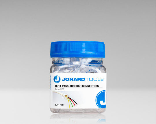 Jonard Tools RJ11 Pass-Through Connectors (Pack of 100)