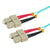 SC-SC Multimode OM4 Duplex 50/125 Aqua Fiber Patch Cable, UL, ROHS